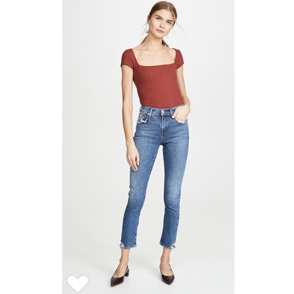 Agolde Toni Stratosphere Wash Slim Straight Leg Ankle Length Jeans